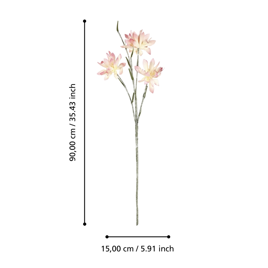 Eglo - Fiore artificiale 90 cm rosa