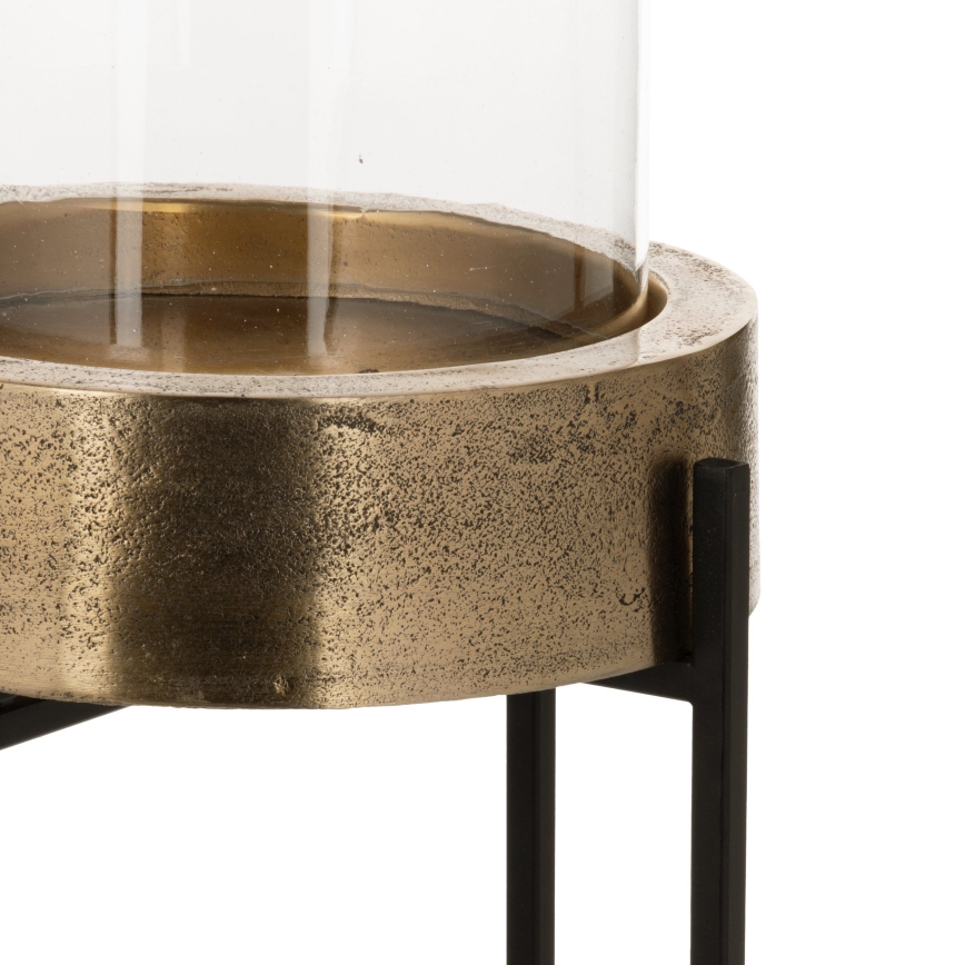Eglo 428257 - 2er-Set Kerzenhalter IBUSUKI, gold/schwarz