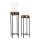 Eglo 428257 - Set di 2 portacandele IBUSUKI oro/nero