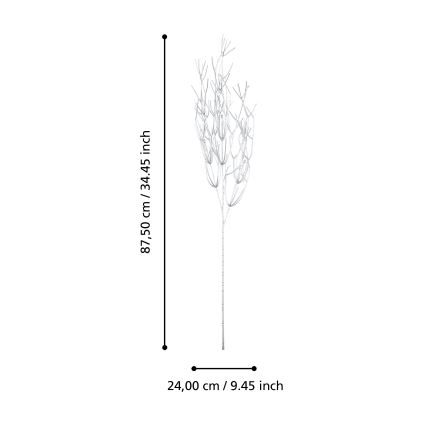 Eglo - Fiore artificiale 87,5 cm argento
