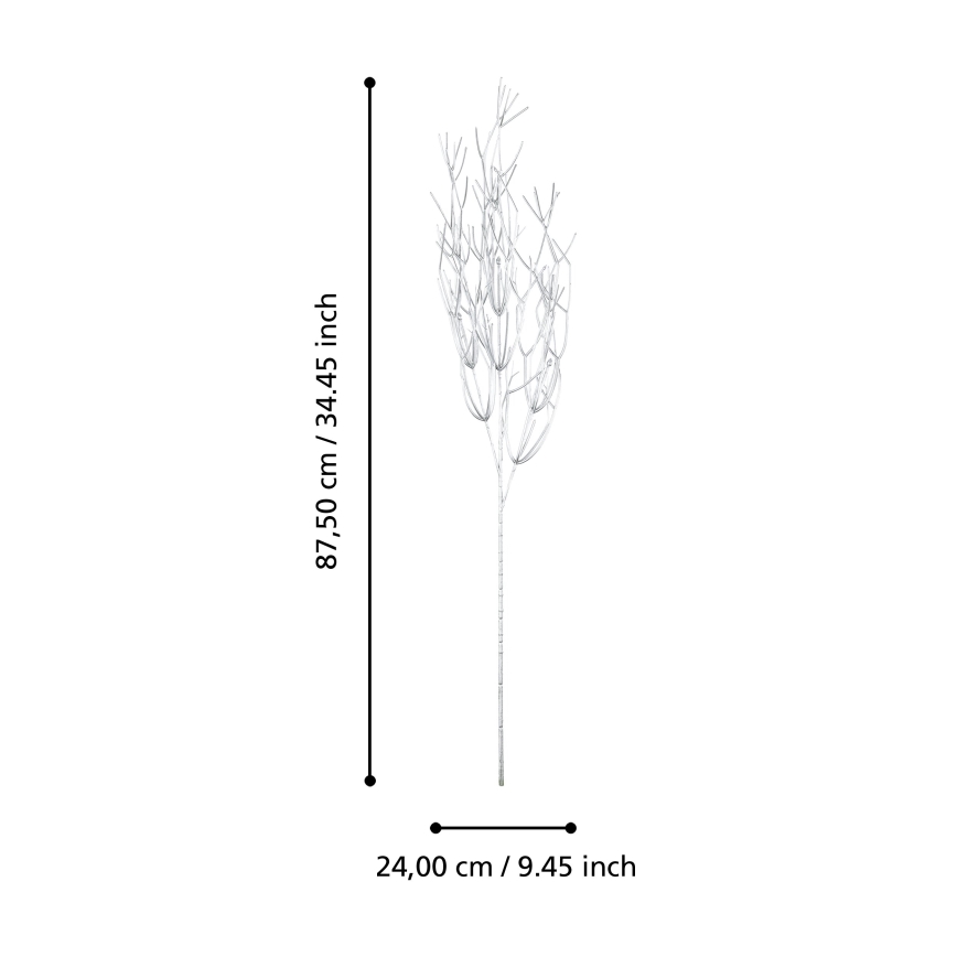 Eglo - Fiore artificiale 87,5 cm argento
