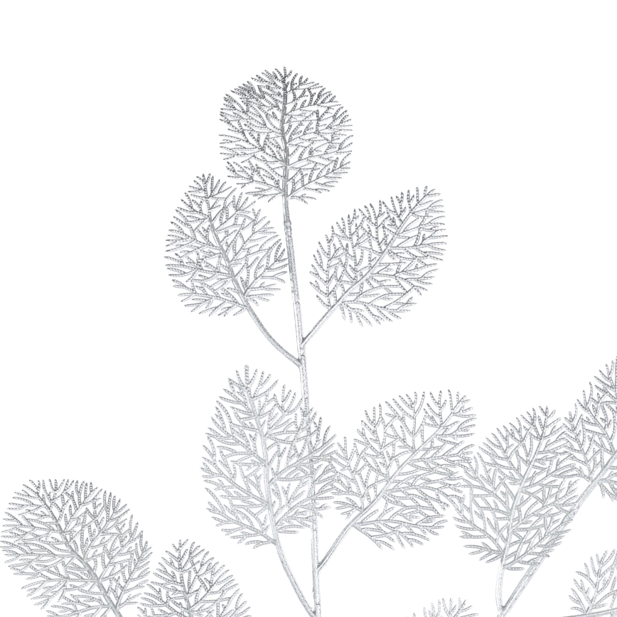 Eglo - Kunstblume 87,5 cm silbern
