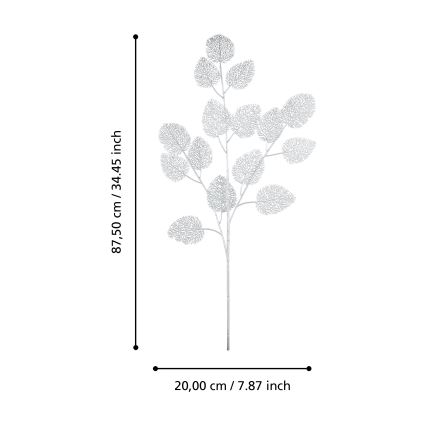 Eglo - Kunstblume 87,5 cm silbern