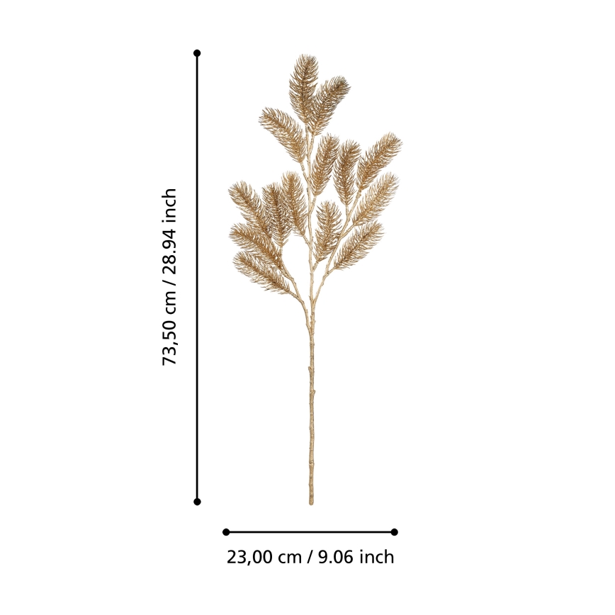 Eglo - Branche de Noël artificielle 73,5 cm doré