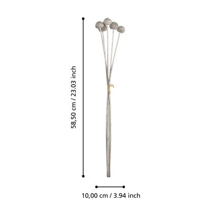 Eglo - Kunstblume 58,5 cm silbern