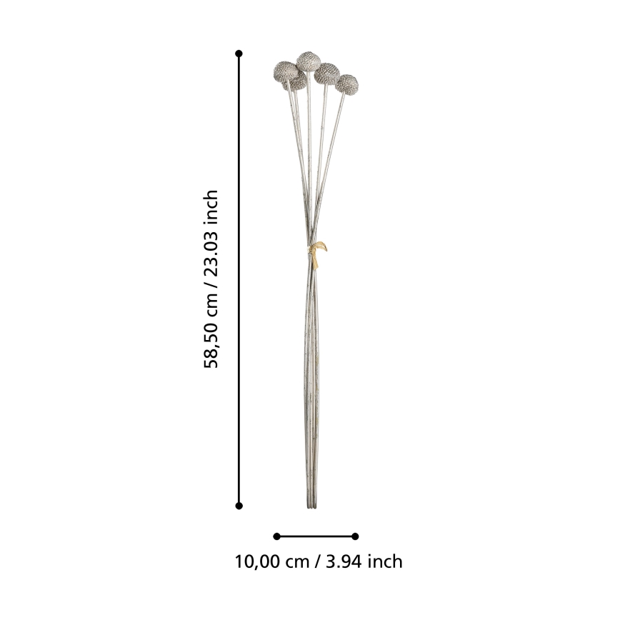 Eglo - Kunstblume 58,5 cm silbern