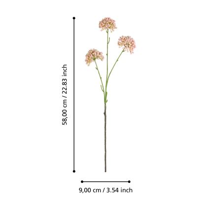 Eglo - Fiore artificiale 58 cm rosa