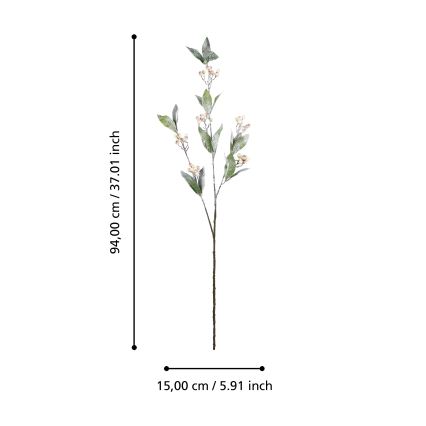 Eglo - Fleur artificielle 94 cm crème/vert