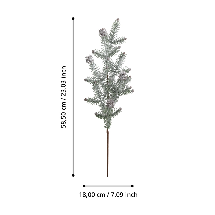 Eglo - Branche de Noël artificielle 58,5 cm vert