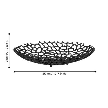 Eglo 429737 - Ciotola decorativa KIMITSU Ø 45 cm nera