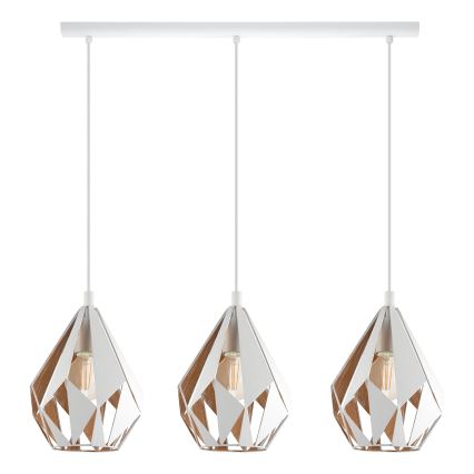 Eglo - Lampadario a sospensione con filo 3xE27/60W/230V