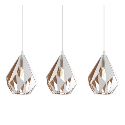Eglo - Lampadario a sospensione con filo 3xE27/60W/230V
