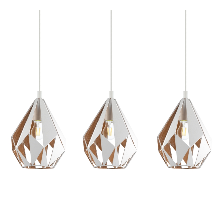Eglo - Lampadario a sospensione con filo 3xE27/60W/230V