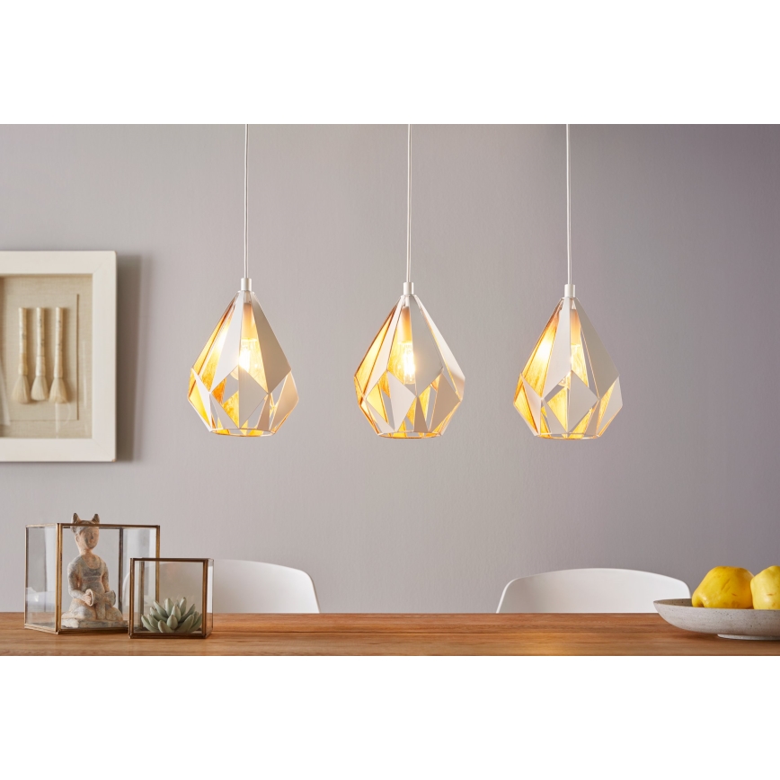 Eglo - Lampadario a sospensione con filo 3xE27/60W/230V