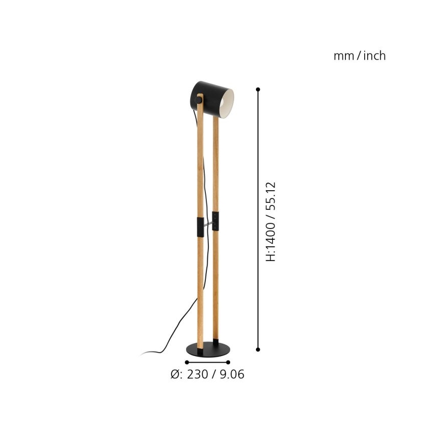 Eglo - Lampadaire 1xE27/28W/230V