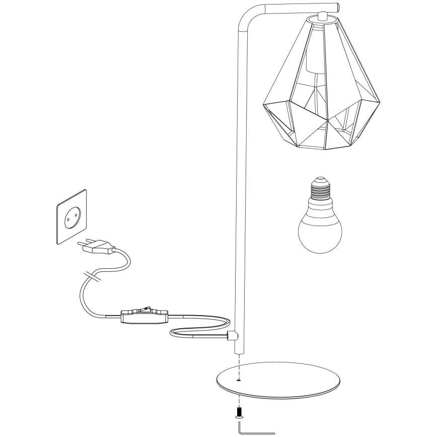 Eglo - Lampada da tavolo 1xE27/60W/230V