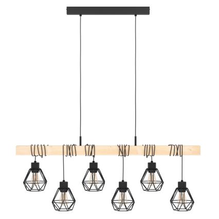 Eglo - Kronleuchter an Schnur TOWNSHEND 6xE27/60W/230V
