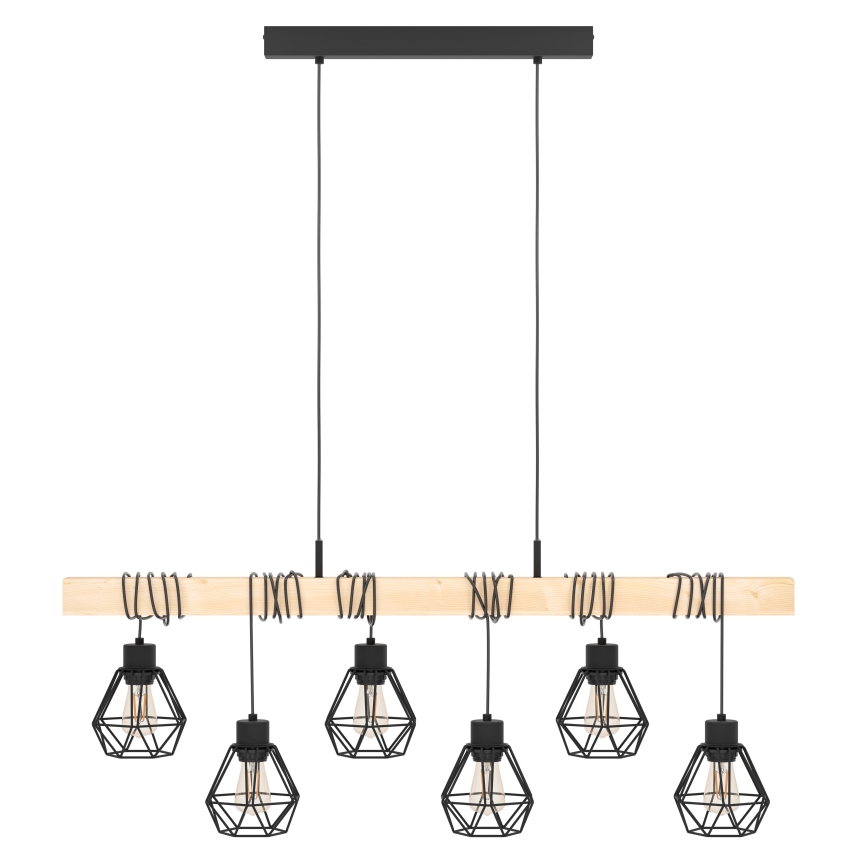 Eglo - Kronleuchter an Schnur TOWNSHEND 6xE27/60W/230V