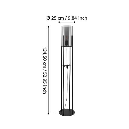Eglo - Lampada da terra 1xE27/60W/230V