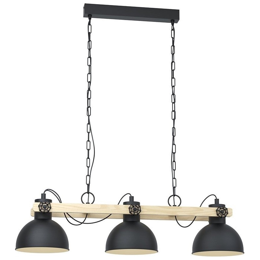 Eglo - Suspension sur chaîne 3xE27/28W/230V