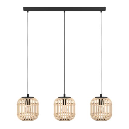 Eglo - Lampadario a sospensione con filo 3xE27/28W/230V