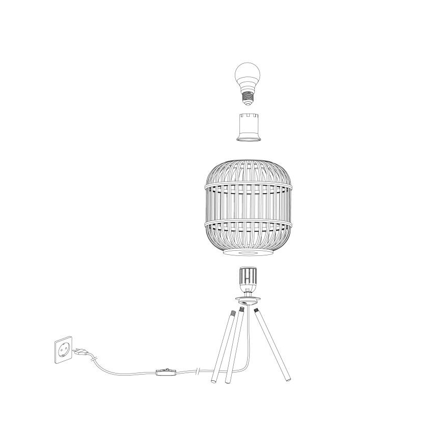 Eglo - Lampada da tavolo 1xE27/28W/230V