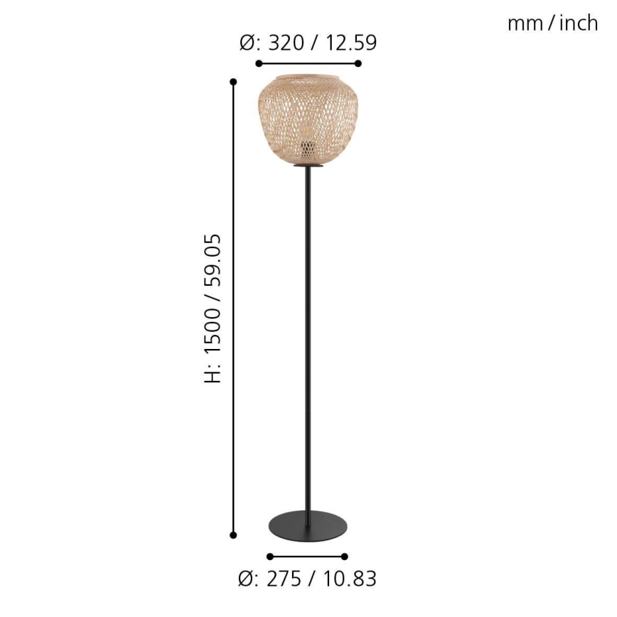 Eglo - Lampada da terra 1xE27/40W/230V