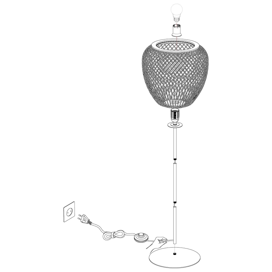 Eglo - Lampada da terra 1xE27/40W/230V
