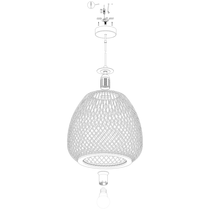 Eglo - Lampadario a sospensione con filo 1xE27/40W/230V