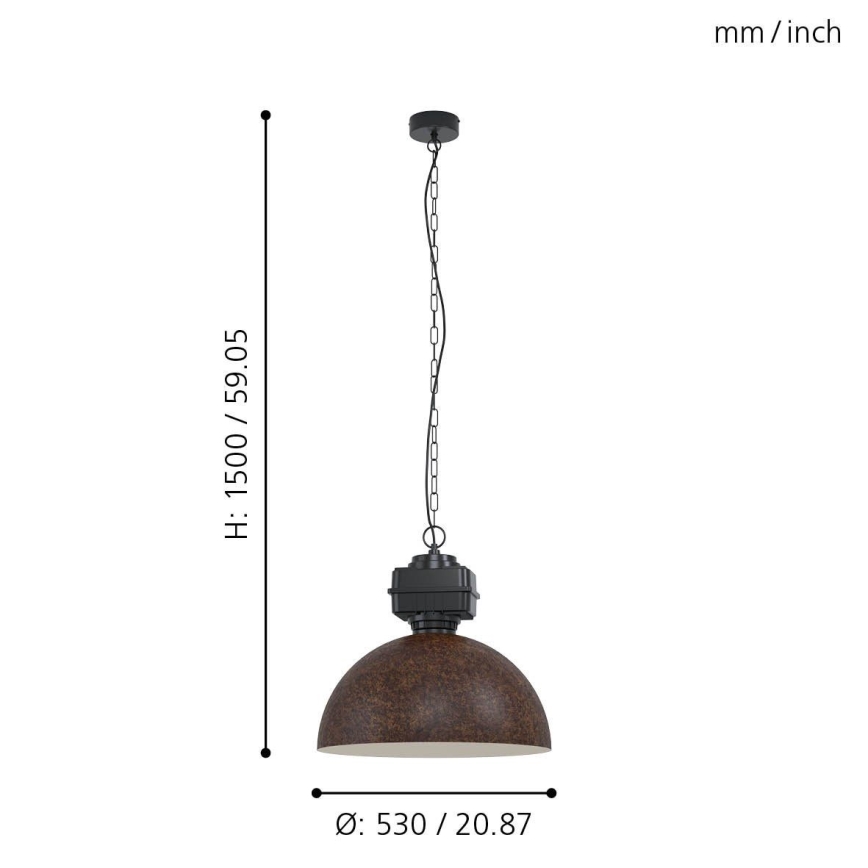 Eglo - Lampadario a sospensione con catena 1xE27/40W/230V