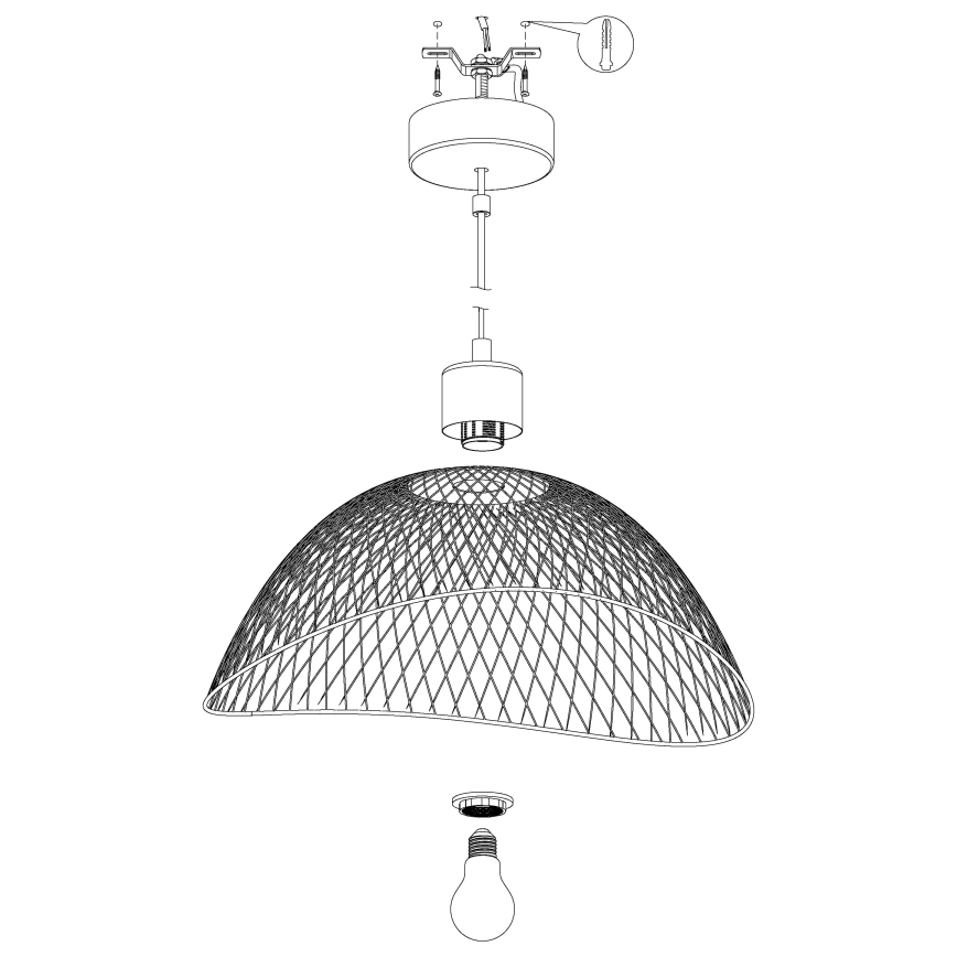 Eglo - Lampadario a sospensione con filo 1xE27/60W/230V