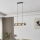 Eglo 43316 - Suspension à câbles ERRIBERA 8xE27/40W/230V chêne/noir