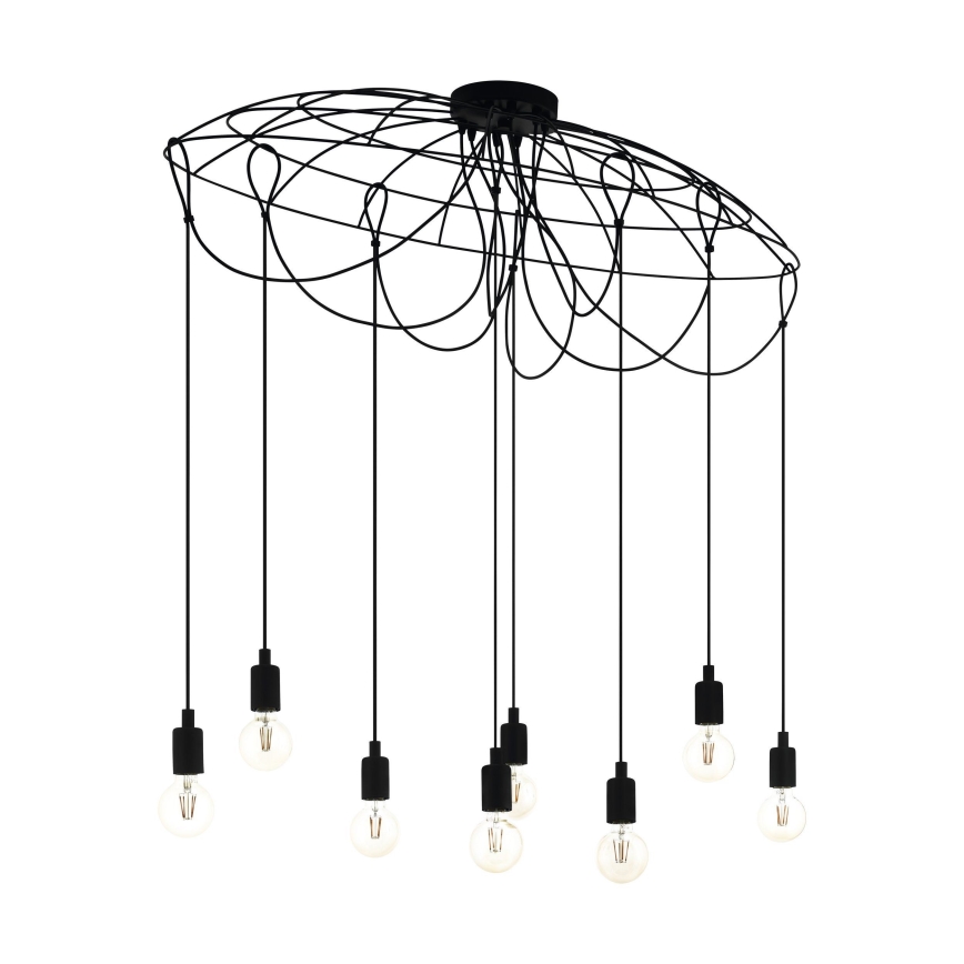 Eglo - Lampadario a sospensione con filo 8xE27/40W/230V