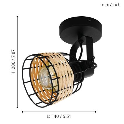 Eglo - Luce Spot 1xE27/40W/230V