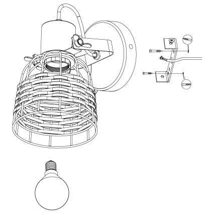 Eglo - Luce Spot 1xE27/40W/230V