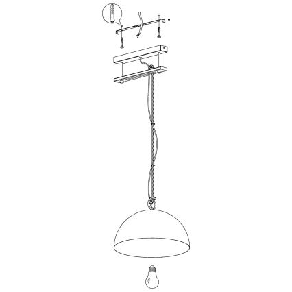 Eglo - Suspension avec fil 1xE27/40W/230V