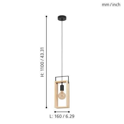 Eglo - Hängeleuchte 1xE27/40W/230V