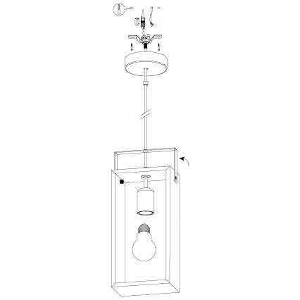 Eglo - Suspension avec fil 1xE27/40W/230V