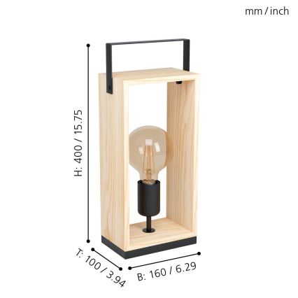 Eglo - Lampe de table 1xE27/40W/230V