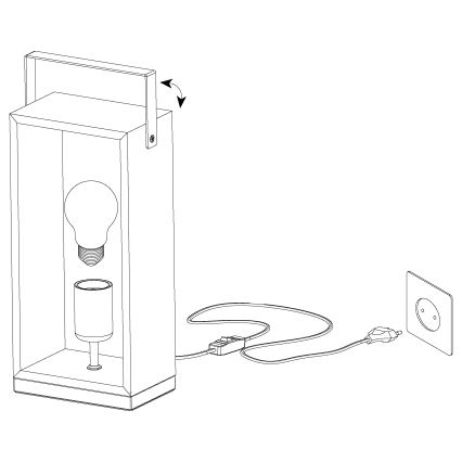 Eglo - Lampe de table 1xE27/40W/230V