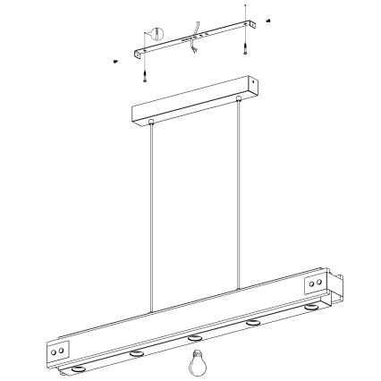 Eglo - Lampadario a sospensione con filo 5xE27/60W/230V