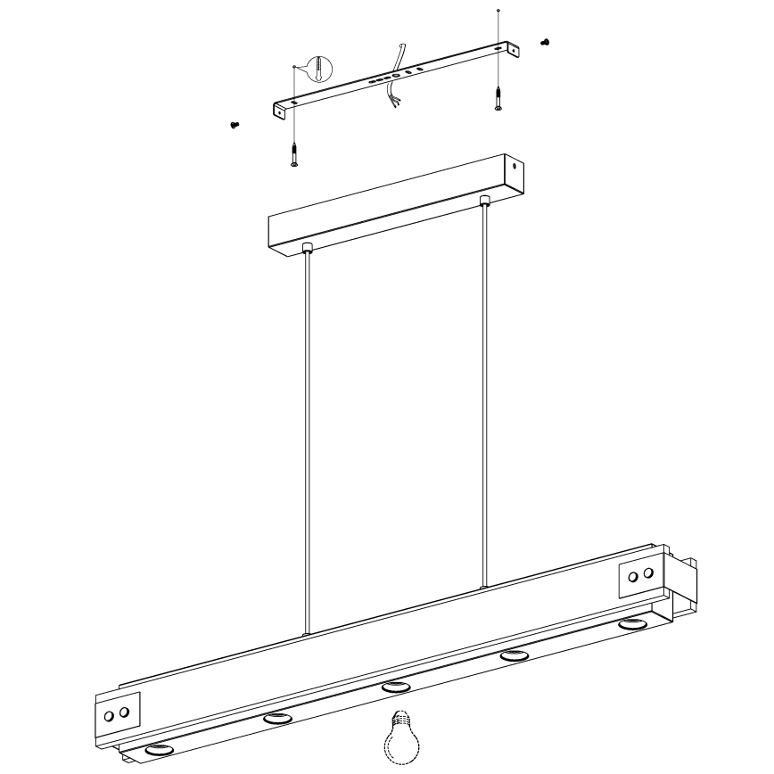 Eglo - Lampadario a sospensione con filo 5xE27/60W/230V