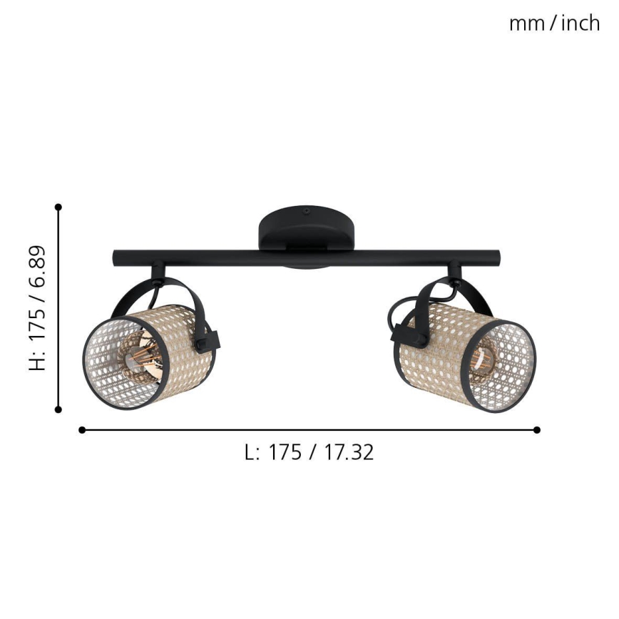 Eglo - Luce Spot 2xE27/10W/230V