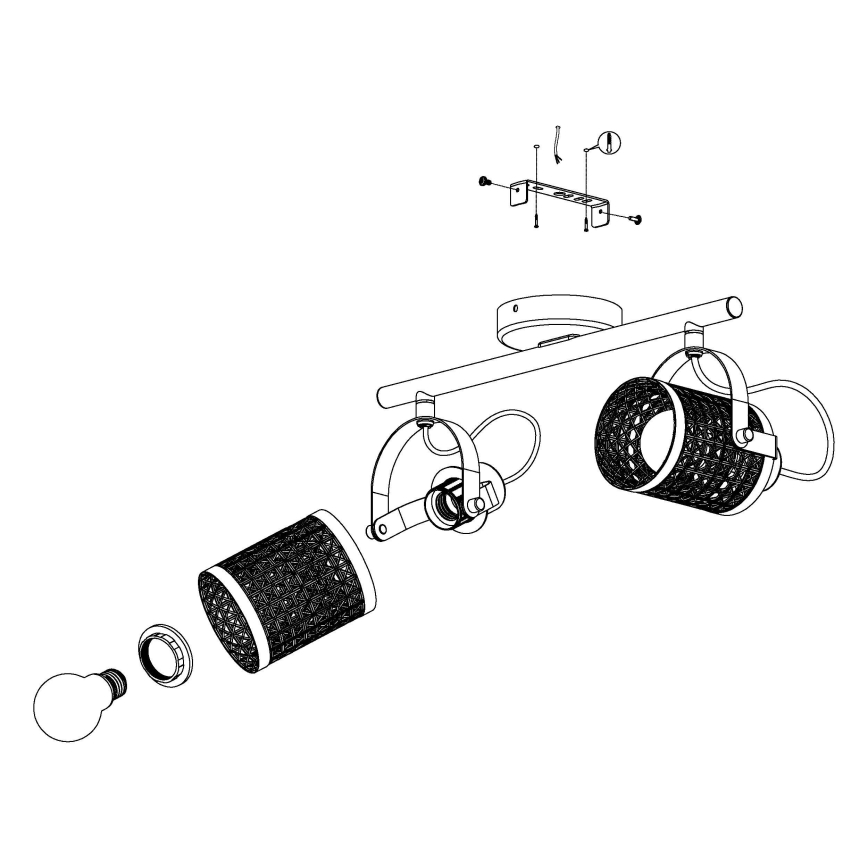 Eglo - Luce Spot 2xE27/10W/230V