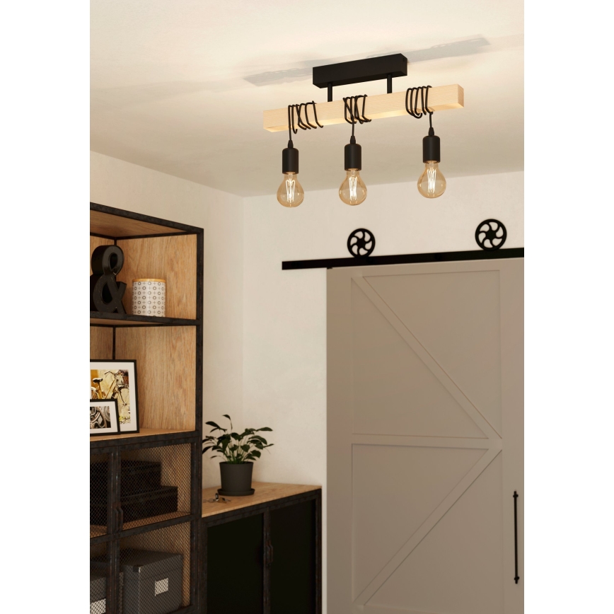 Eglo - Aufbauleuchte TOWNSHEND 3xE27/60W/230V - FSC-zertifiziert