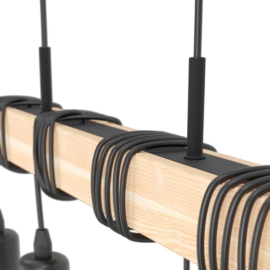 Eglo - Lampadario a sospensione con filo TOWNSHEND 4xE27/60W/230V - FSC certificato