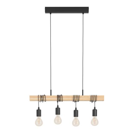 Eglo - Lampadario a sospensione con filo TOWNSHEND 4xE27/60W/230V - FSC certificato