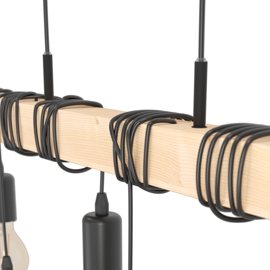 Eglo - Lampadario a sospensione con filo TOWNSHEND 6xE27/60W/230V - FSC certificato
