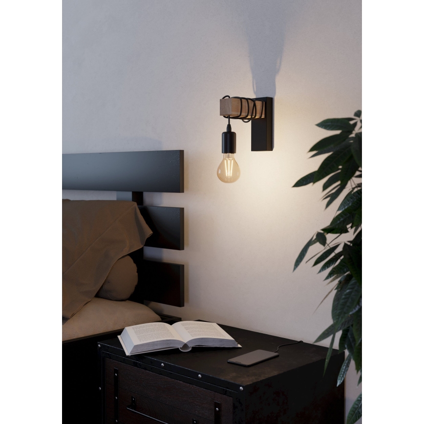 Eglo - Applique murale TOWNSHEND 1xE27/10W/230V - FSC certifié