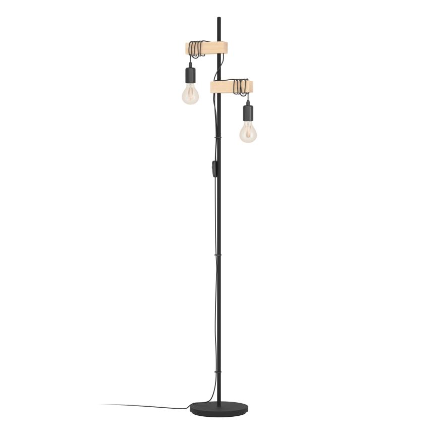 Eglo - Lampadaire TOWNSHEND 2xE27/10W/230V - certifié FSC